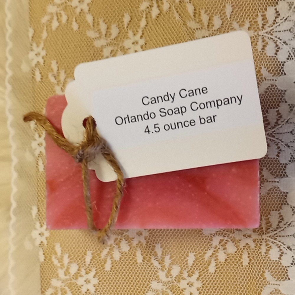 Candy Cane Cold Process Soap Bar - Picture 4 of 8